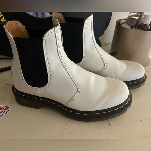 White Doc Marten Chelsea boots - Picture 2 of 4